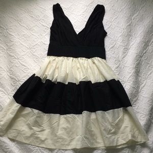 Black and white striped dress size small